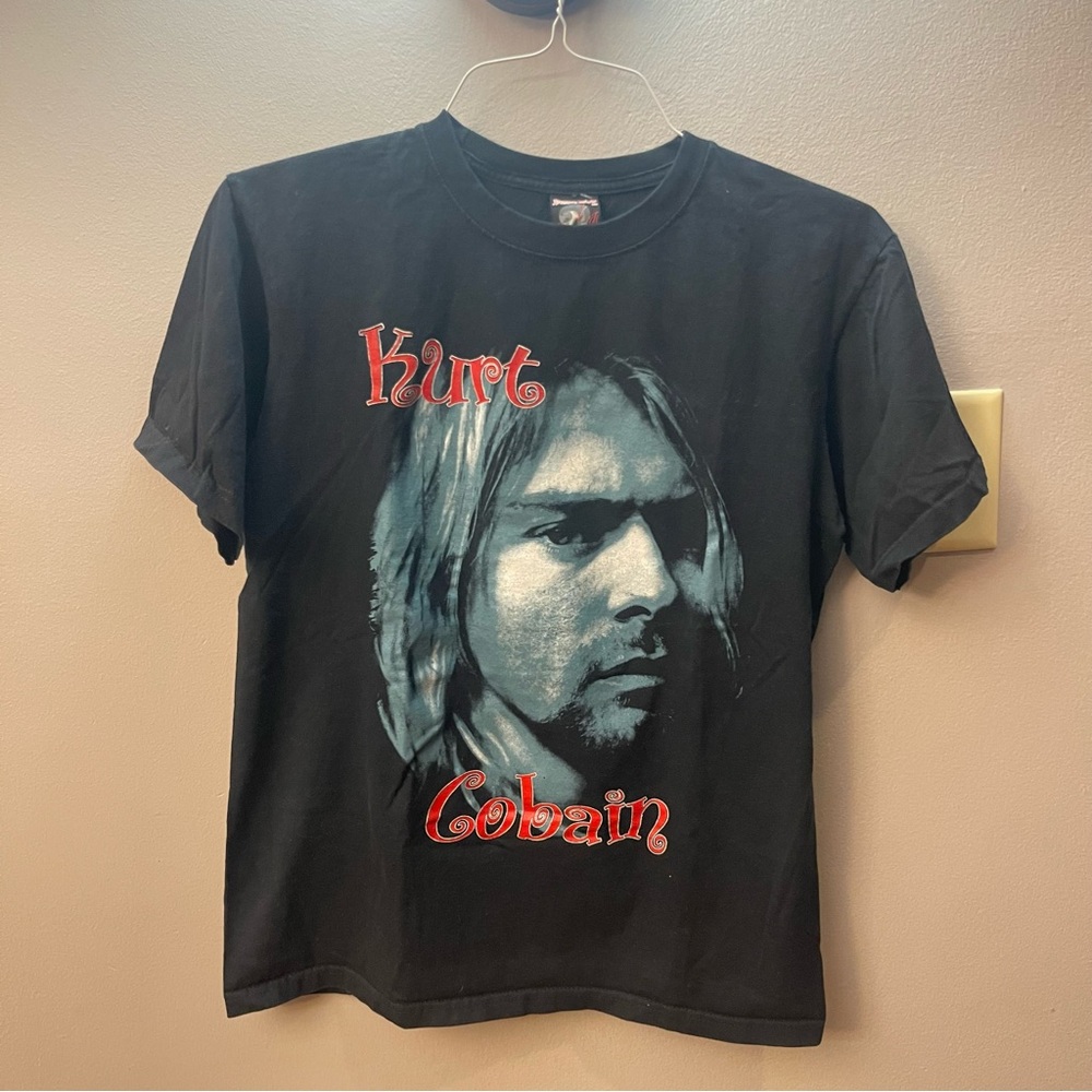 Vintage Kurt Cobain Graphic Tee Demon Night Shirt Nirvana Style Rock Band Vibe